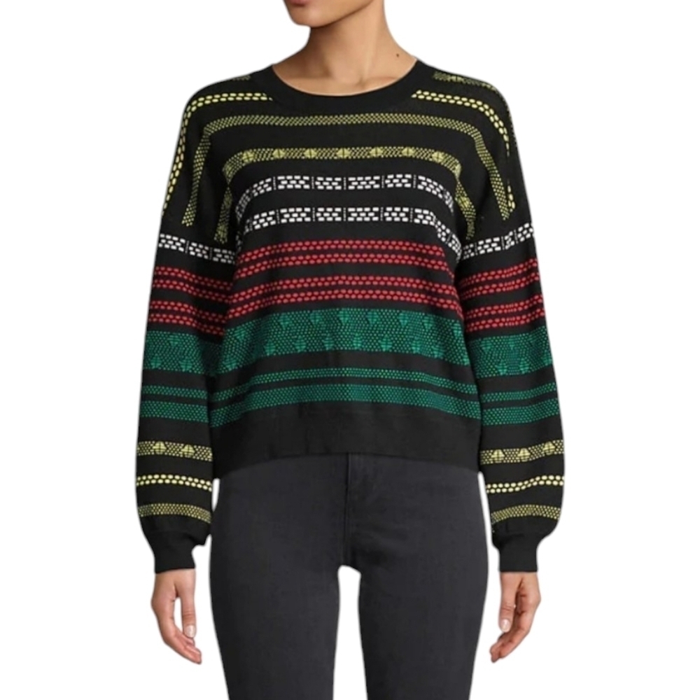 525 America Green Red Yellow White Pullover Sweater